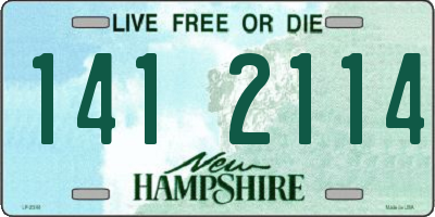 NH license plate 1412114