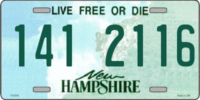 NH license plate 1412116