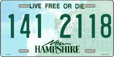 NH license plate 1412118