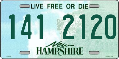 NH license plate 1412120