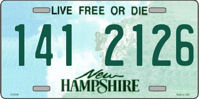 NH license plate 1412126