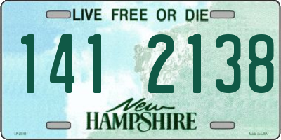 NH license plate 1412138
