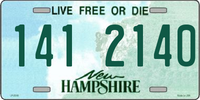 NH license plate 1412140