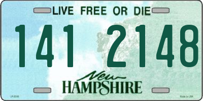 NH license plate 1412148