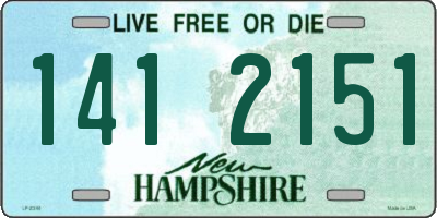 NH license plate 1412151
