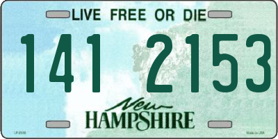 NH license plate 1412153