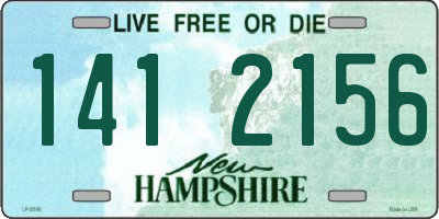 NH license plate 1412156