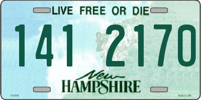 NH license plate 1412170