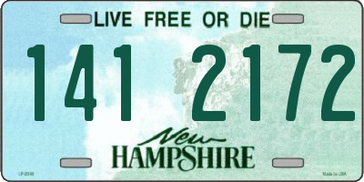 NH license plate 1412172