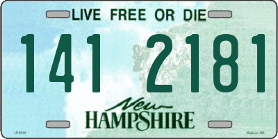 NH license plate 1412181
