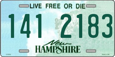 NH license plate 1412183