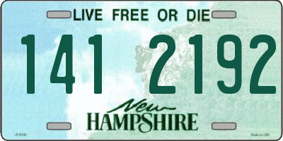 NH license plate 1412192