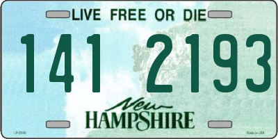 NH license plate 1412193