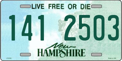 NH license plate 1412503