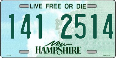 NH license plate 1412514