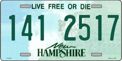 NH license plate 1412517