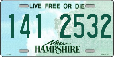 NH license plate 1412532