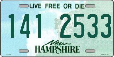 NH license plate 1412533