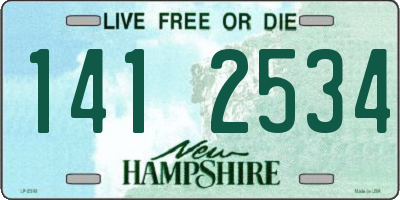NH license plate 1412534