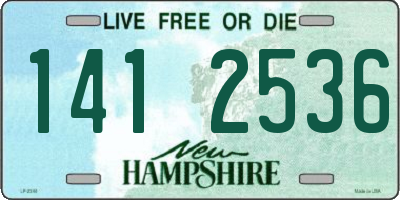 NH license plate 1412536