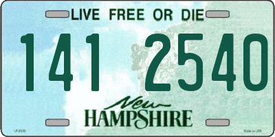 NH license plate 1412540