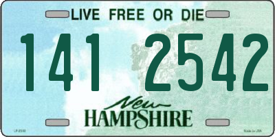 NH license plate 1412542