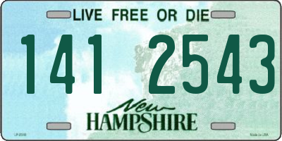 NH license plate 1412543