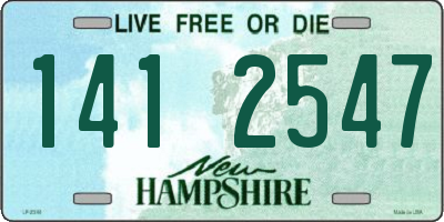 NH license plate 1412547