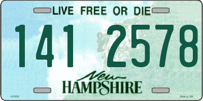 NH license plate 1412578