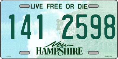 NH license plate 1412598