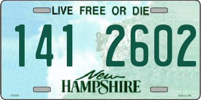 NH license plate 1412602