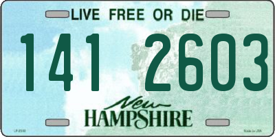 NH license plate 1412603