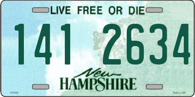 NH license plate 1412634