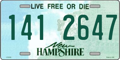 NH license plate 1412647