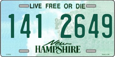 NH license plate 1412649