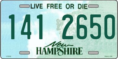 NH license plate 1412650