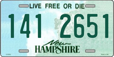 NH license plate 1412651