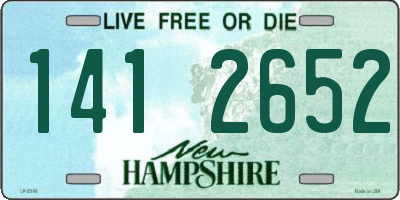 NH license plate 1412652