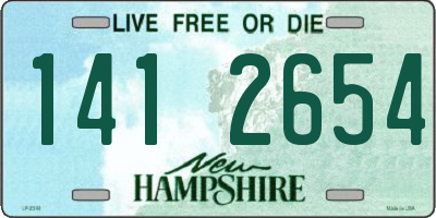 NH license plate 1412654
