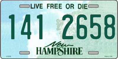 NH license plate 1412658