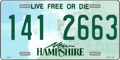 NH license plate 1412663