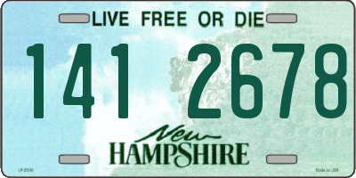 NH license plate 1412678