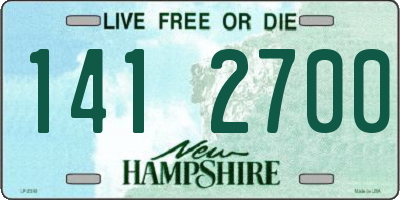 NH license plate 1412700