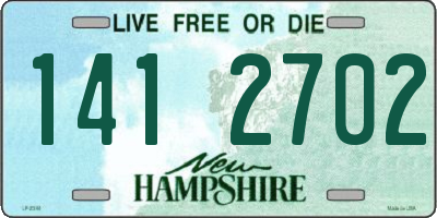 NH license plate 1412702