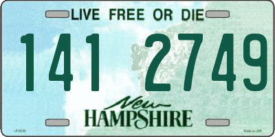 NH license plate 1412749