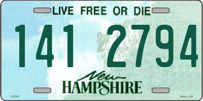 NH license plate 1412794