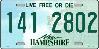 NH license plate 1412802