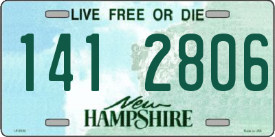 NH license plate 1412806