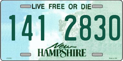 NH license plate 1412830