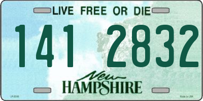 NH license plate 1412832